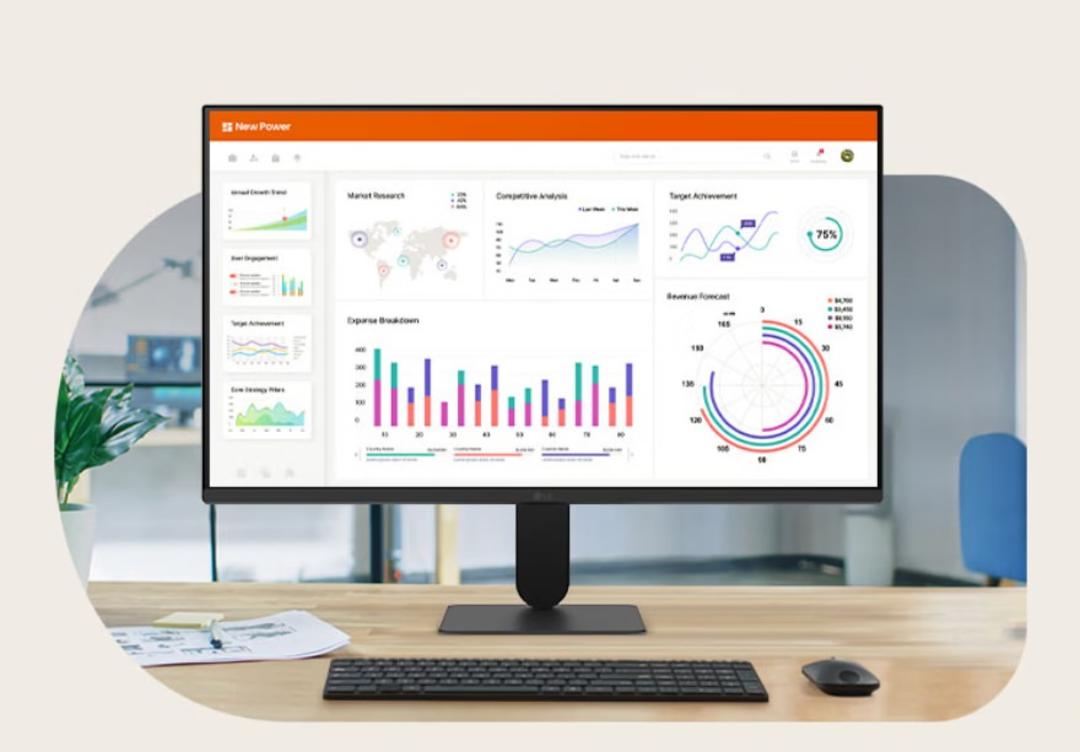 نمای جلو مانیتور ال‌جی 24U411B