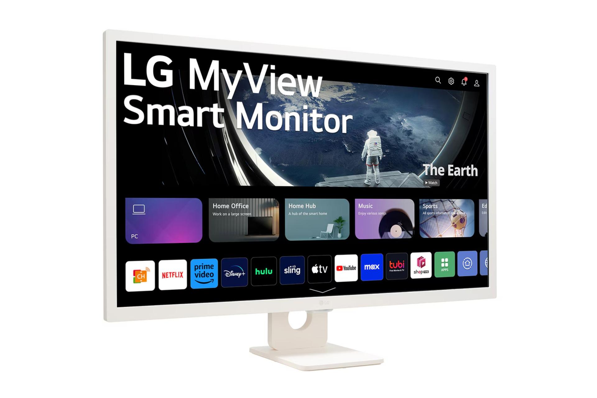 نمای سمت چپ مانیتور ال جی 32 اینچ مدل 32SR50F