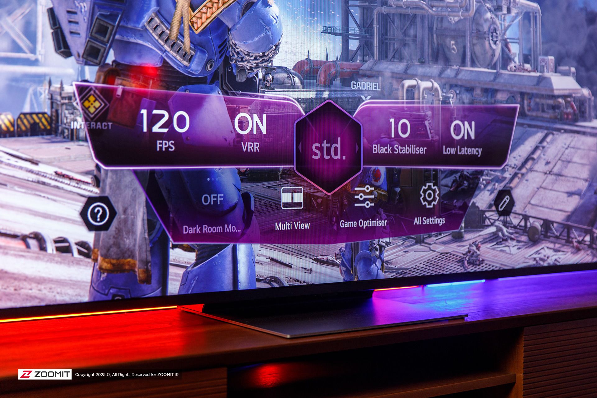 تنظیمات Game Dashboard در تلوزیون ۸۶ اینچی QLED86 مدل ۲۰۲۴ ال جی