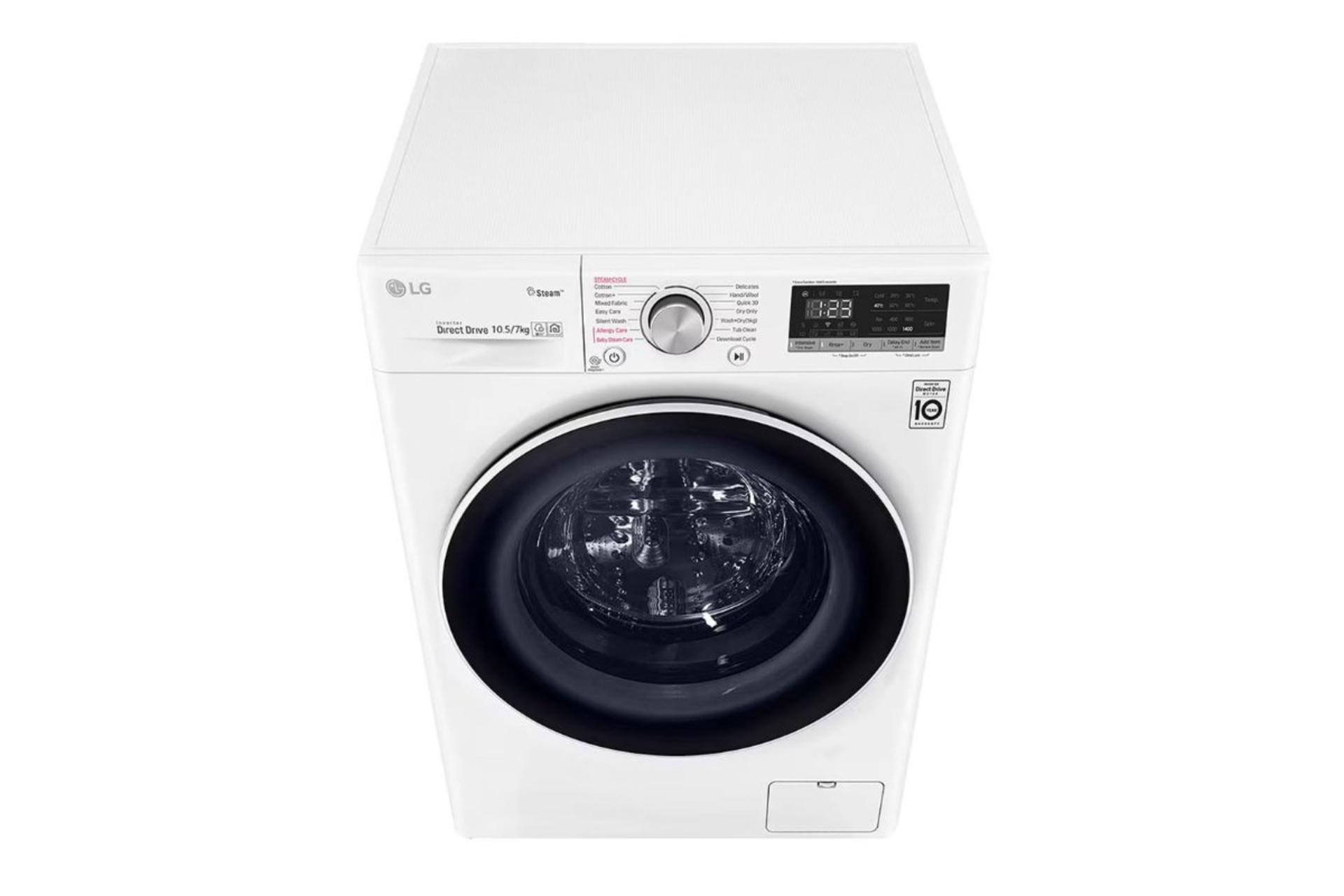 ماشین لباسشویی ال جی LG F4V5RGP0W نمای بالا