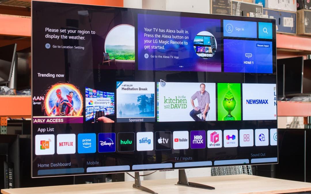 نمایی از تلویزیون OLED ال‌جی G2