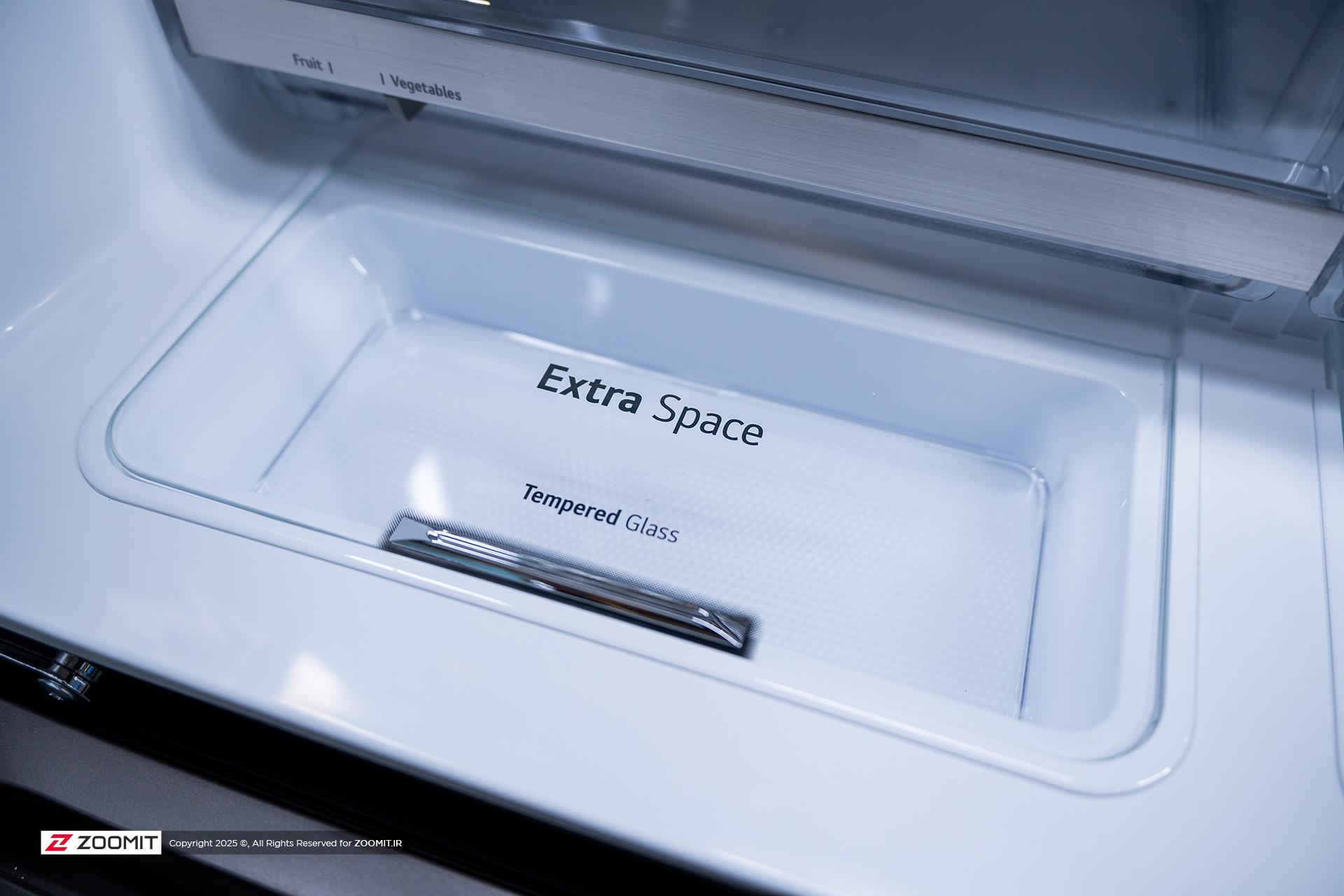 محفظه Extra Space در یخچال فریزر MoodUp ال جی
