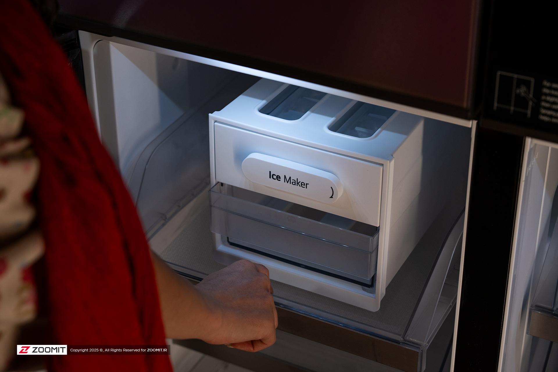 بخش Ice Maker در یخچال فریزر MoodUp ال جی