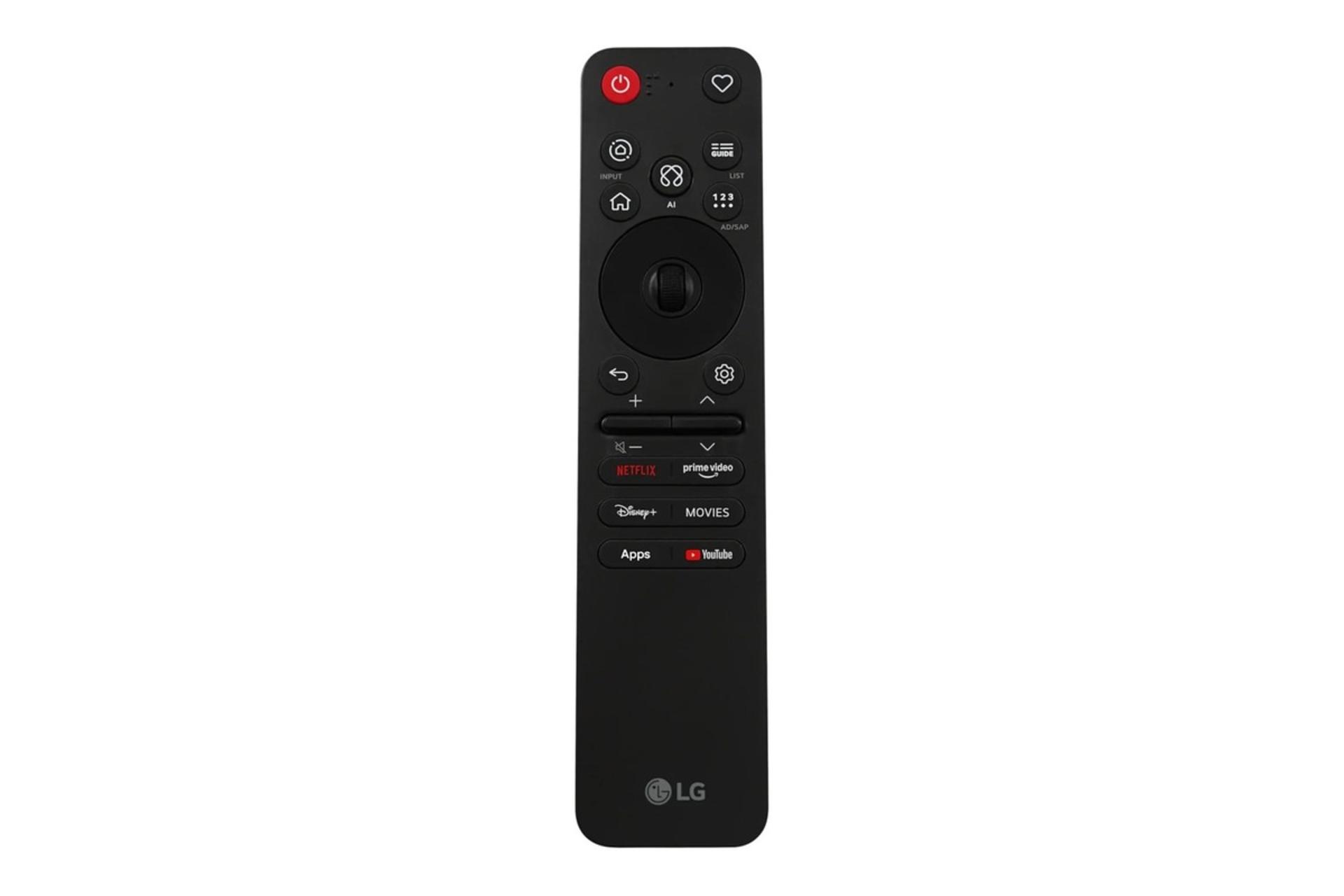 تلویزیون ال جی LG NU840B نمای ریموت کنترل