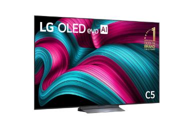 تلویزیون ال جی اولد LG OLED C5 نمای جلو و چپ