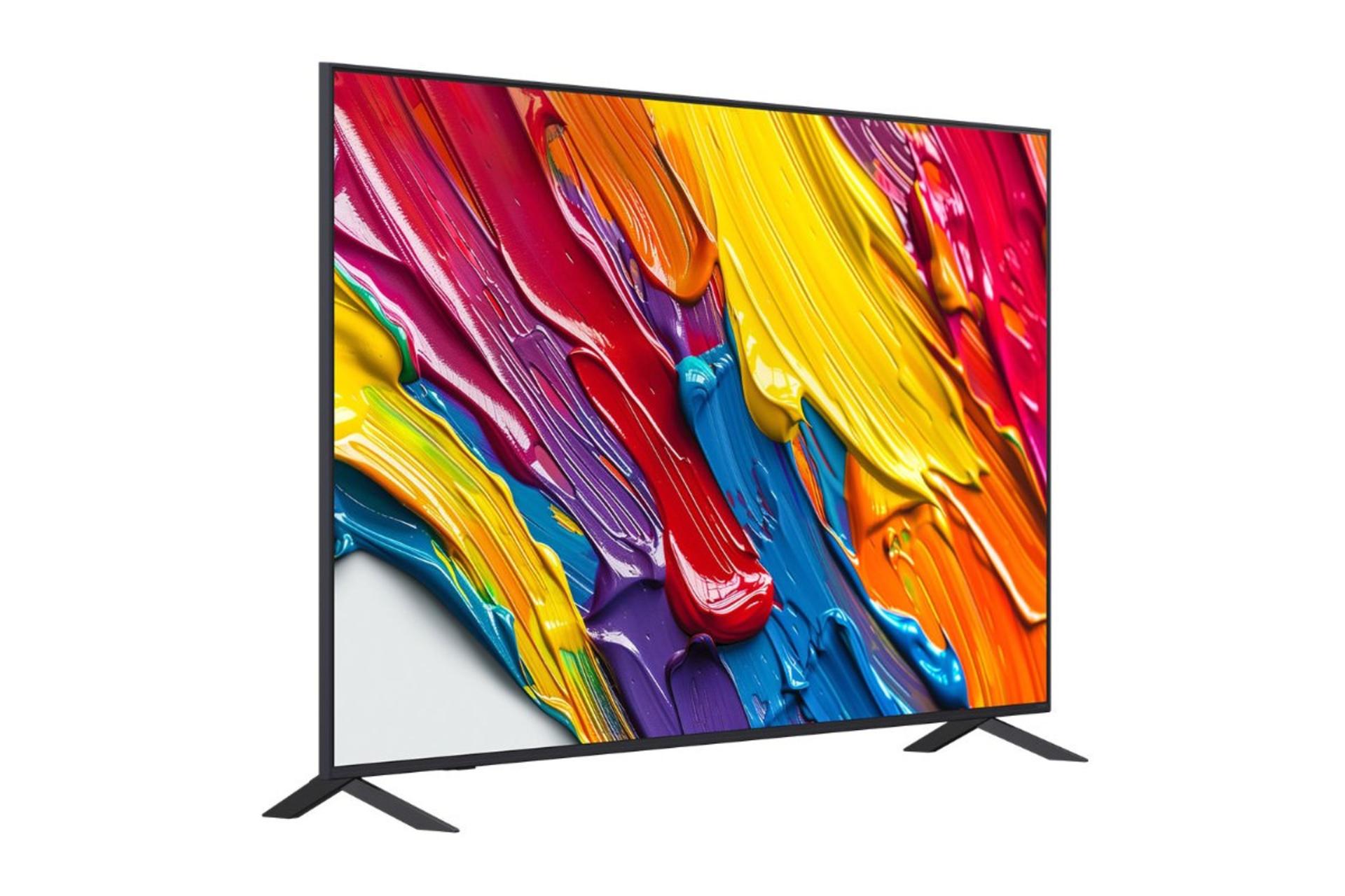 تلویزیون ال جی LG QNED84 2025 نمای جلو و چپ