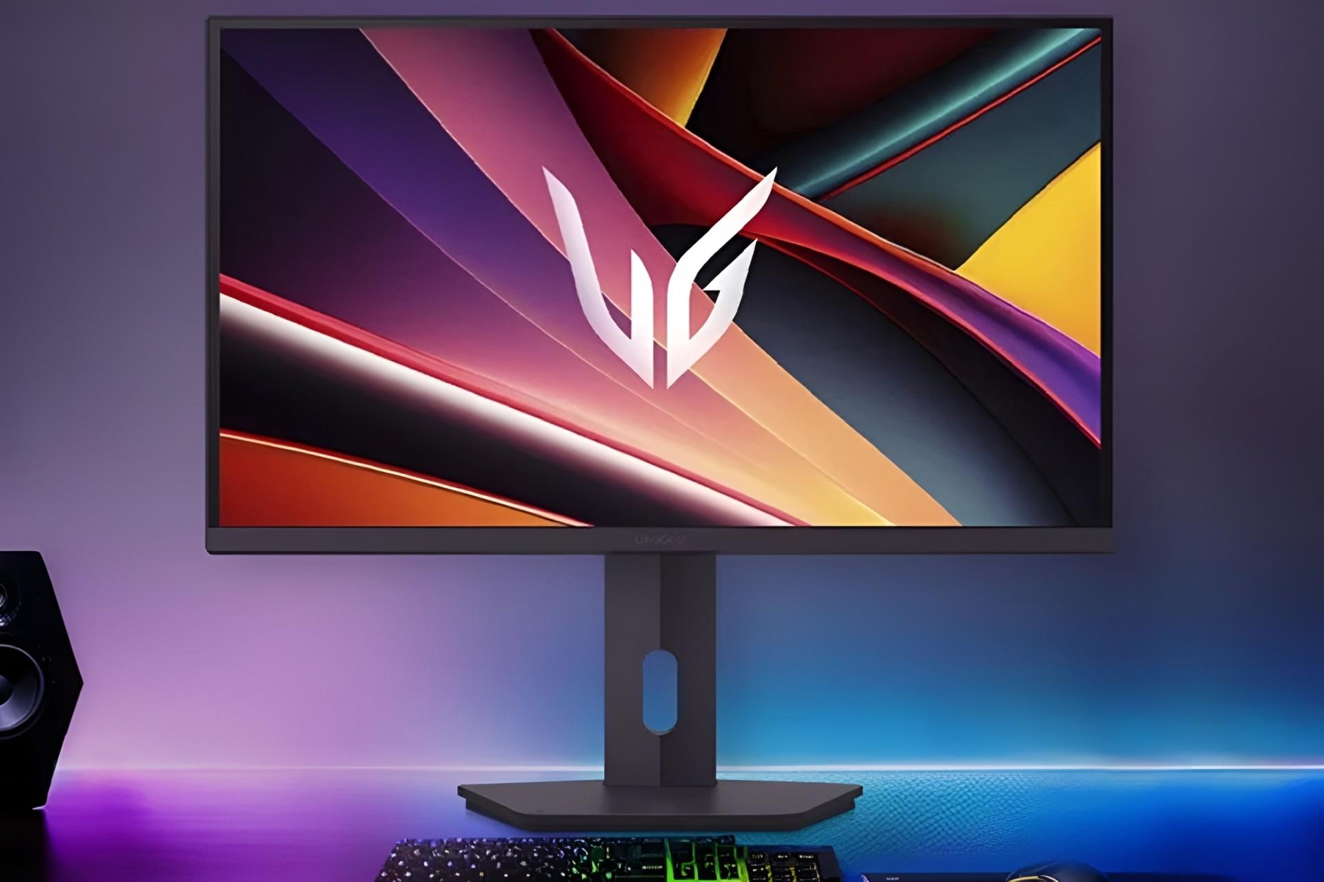 مانیتور گیمینگ ال‌جی اولتراگیر از نمای جلو در اتاق گیمینگ