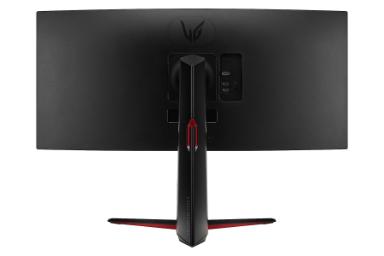 نمای پشت و ارتفاع مانیتور ال جی 34 اینچ مدل UltraGear 34GP63A