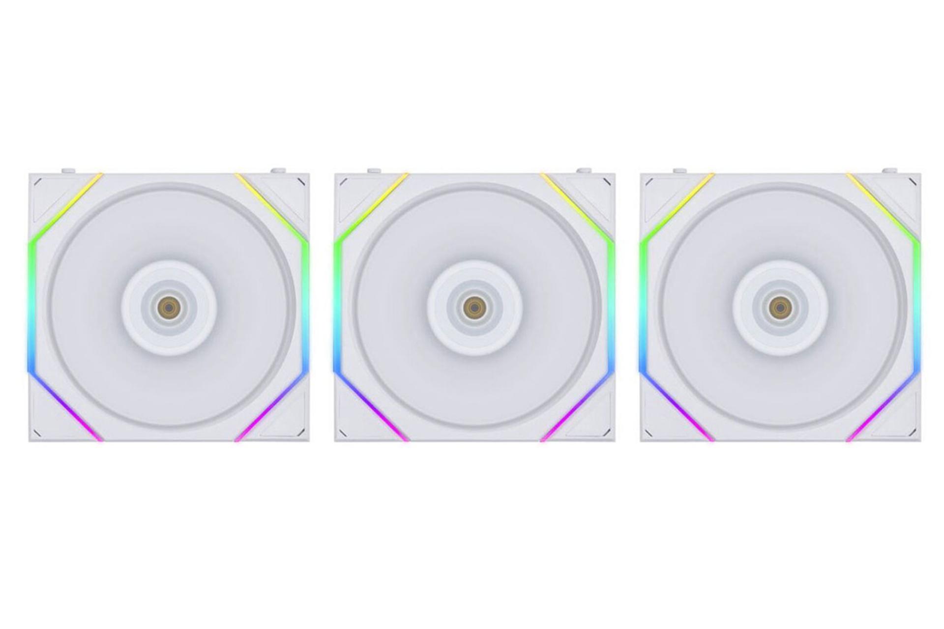 ابعاد و اندازه فن کیس لیان لی UNI FAN TL 120 Reverse Blade White بسته 3 عددی