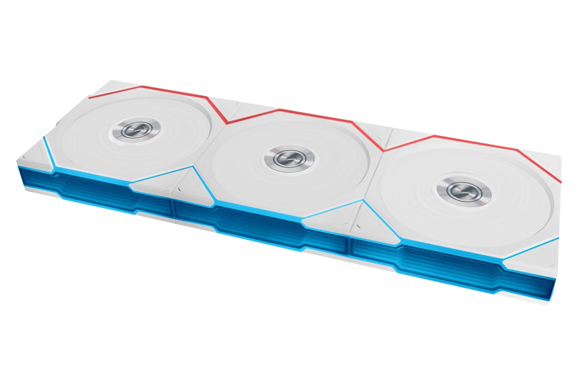 فن کیس لیان لی LIAN LI UNI TL120 Wireless 3-Pack سفید از نمای کناری