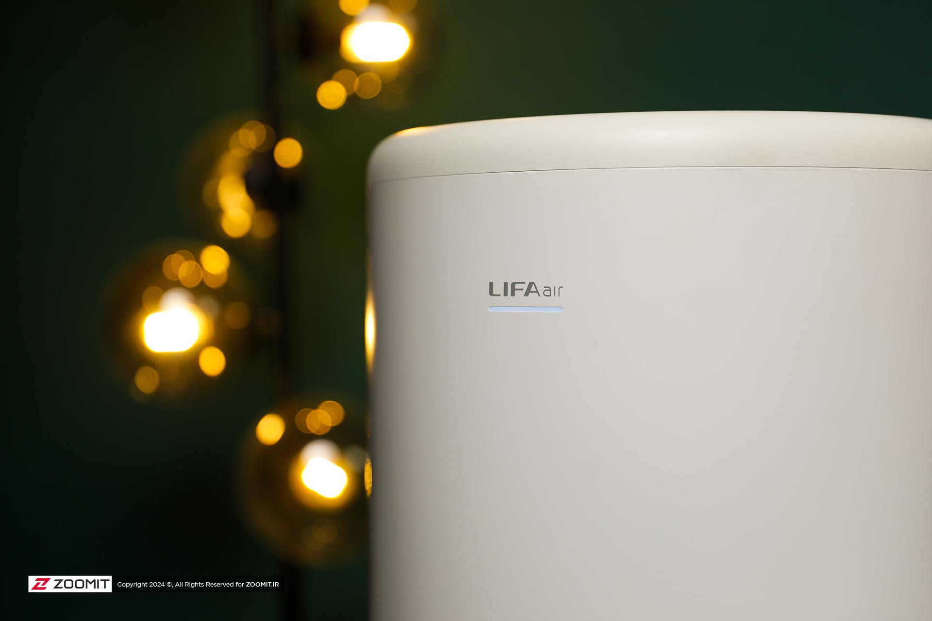 لوگو LIFA AIR روی تصفیه‌هوا
