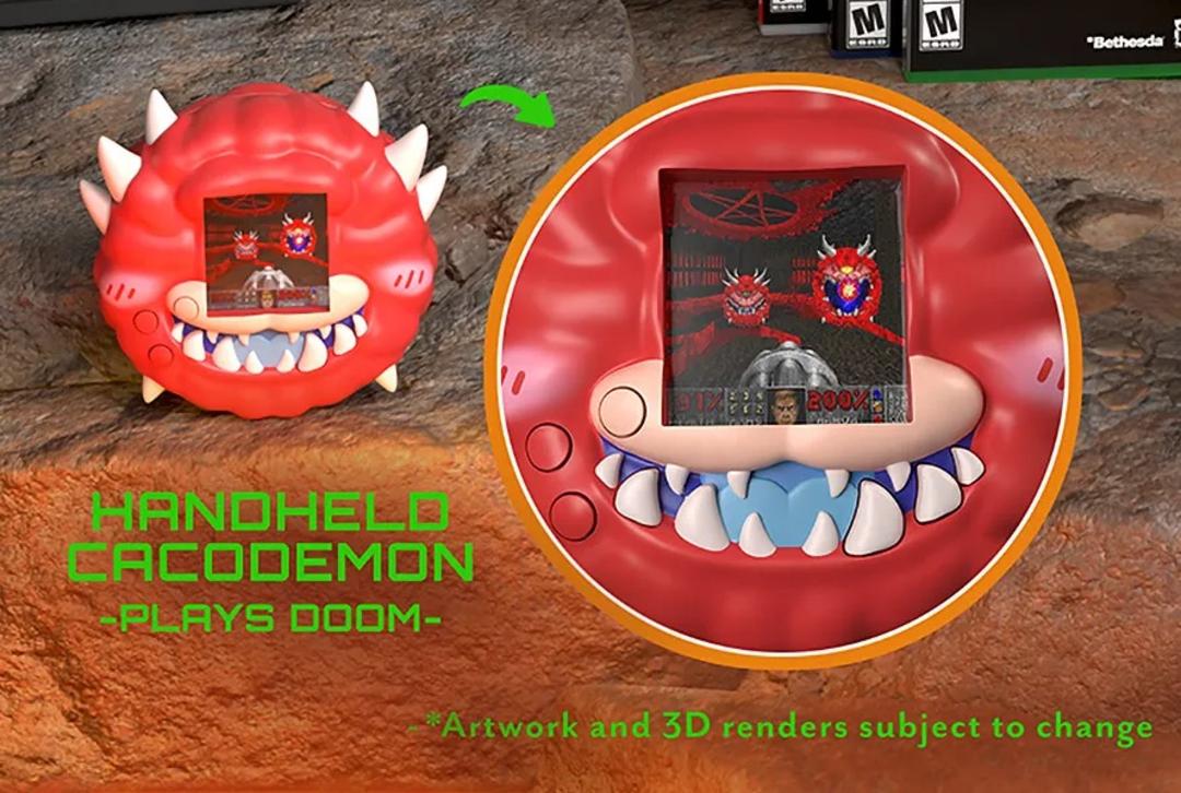 کنترلر دستی Cacodemon همراه با جعبه‌ی بازی Doom