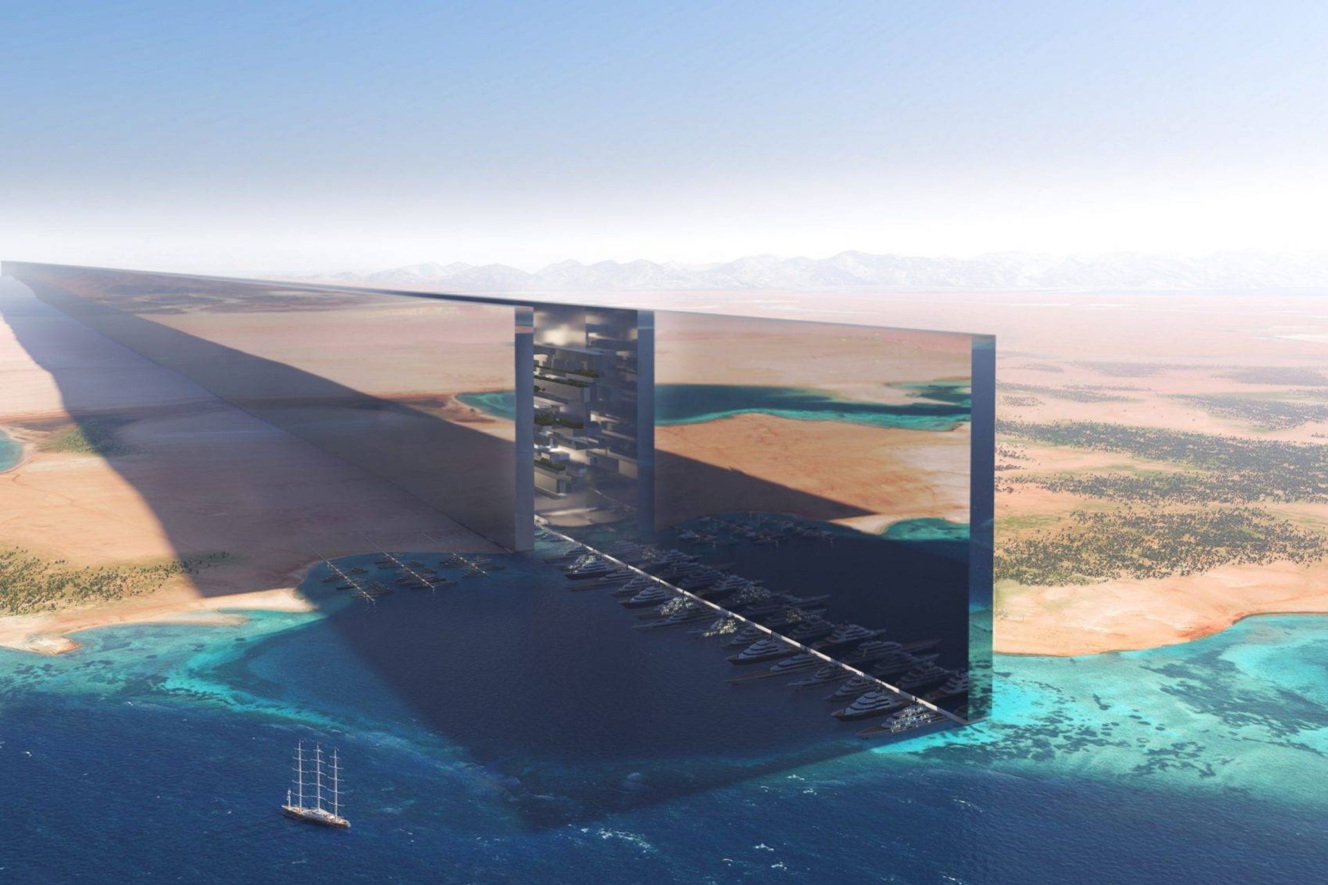 آسمان خراش آینه ای لاین عربستان