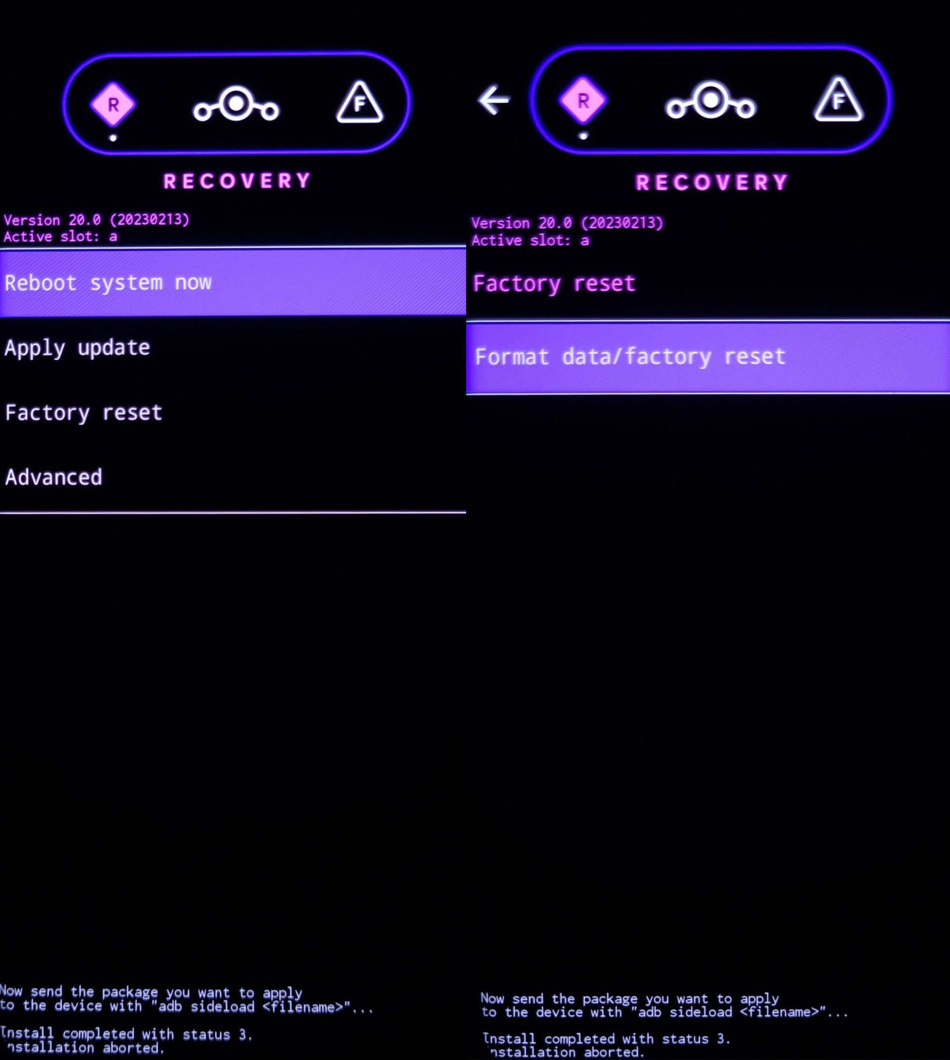 ریست فکتوری گوشی در کاستوم ریکاوری LineageOS