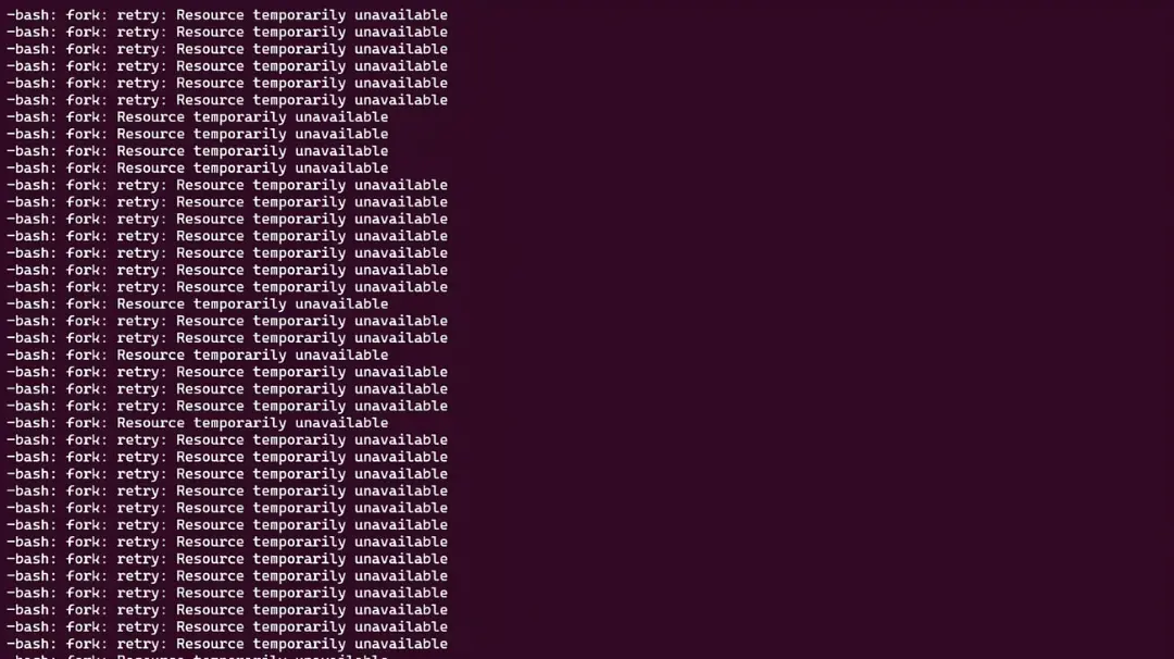 پیام خطای Resource temporarily unavailable در محیط ترمینال لینوکس