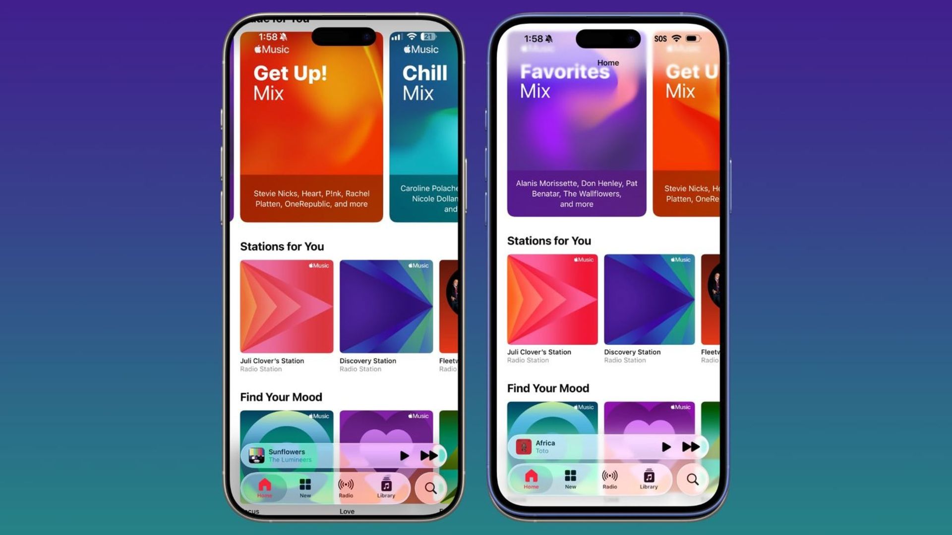 اپلیکیشن Music در بتای چهارم iOS 26