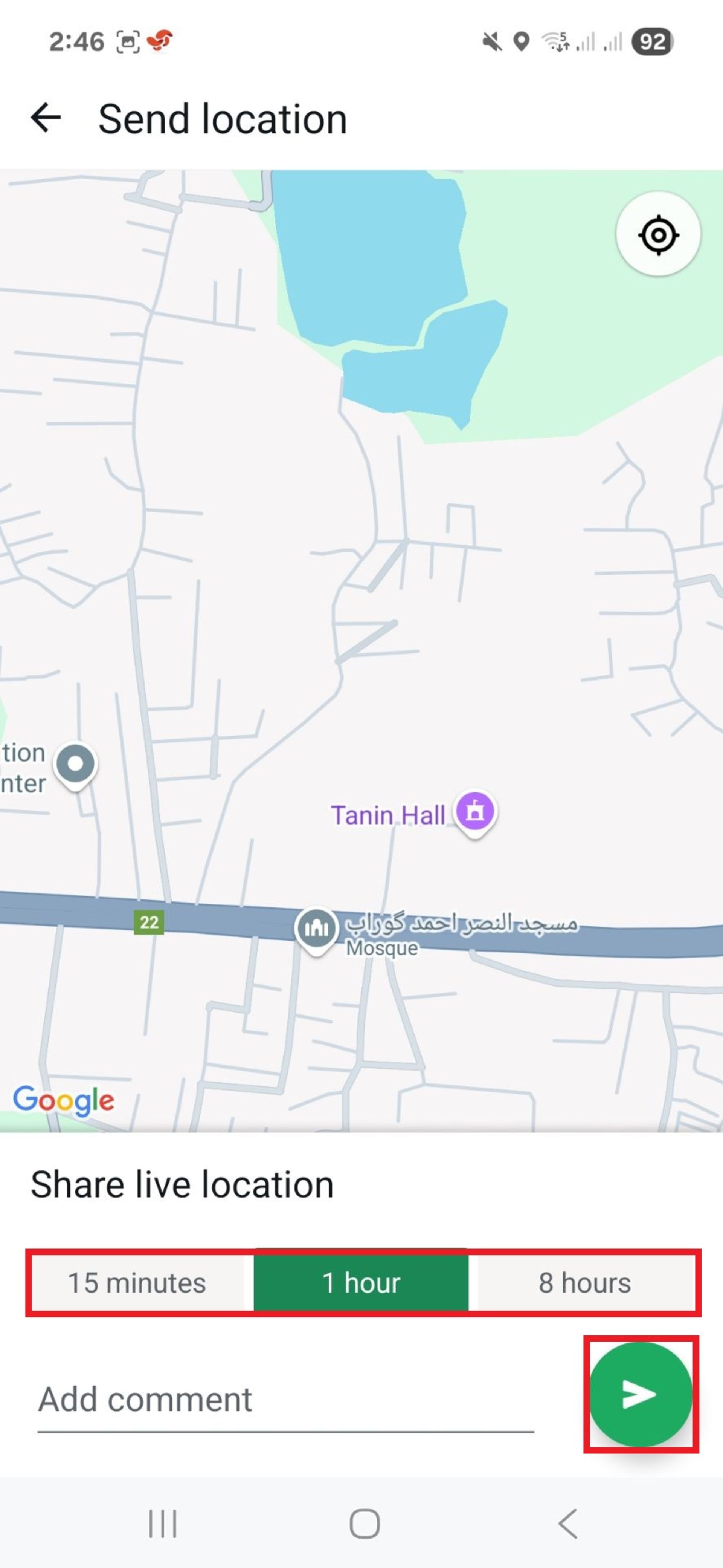اشتراک‌گذاری موقعیت مکانی زنده در واتساپ