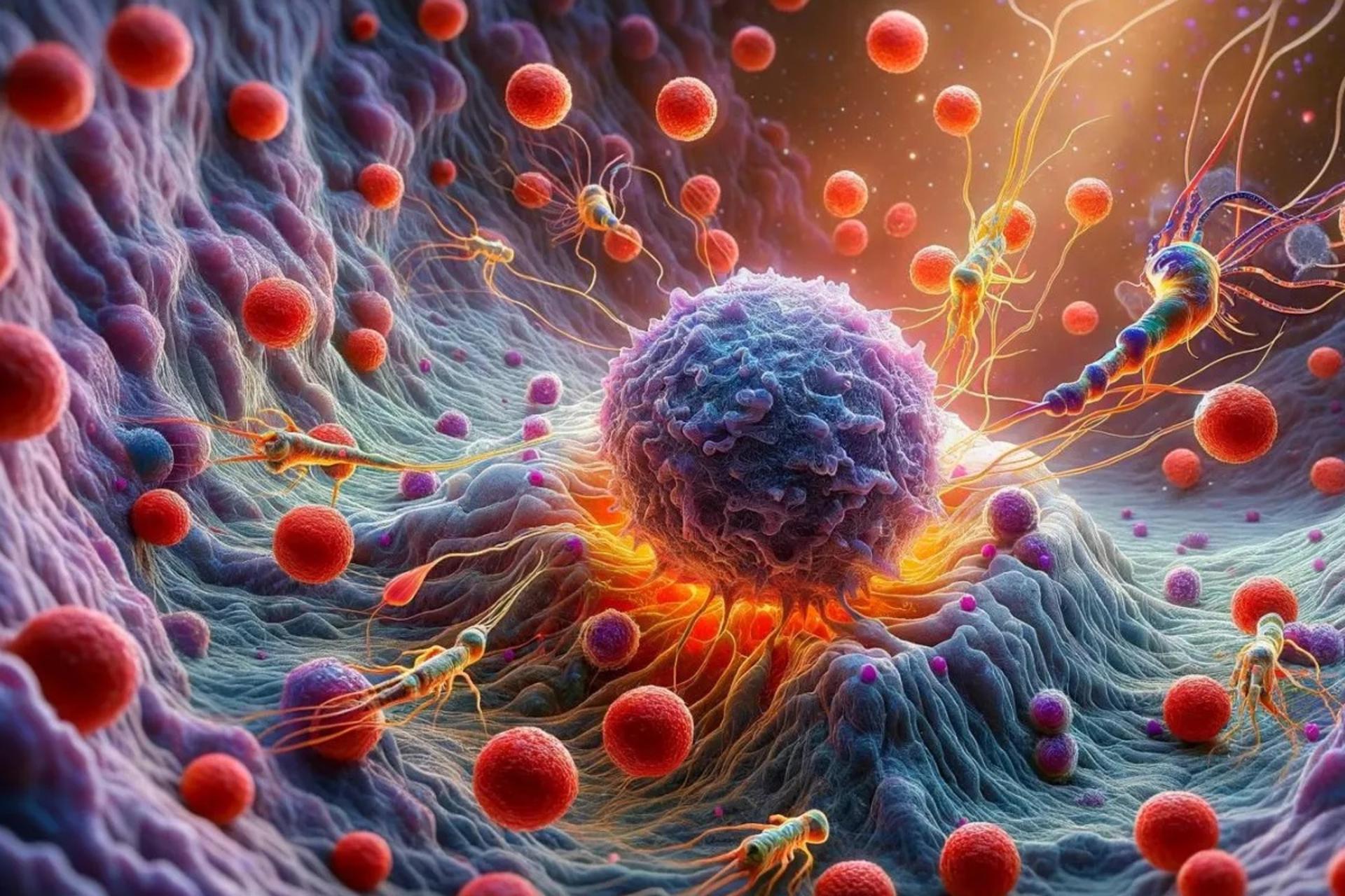 مرجع متخصصين ايران تصوير كامپيوتري از يك سلول سرطاني