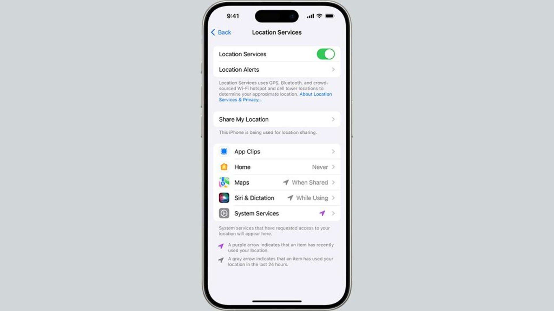 قابلیت Location Service