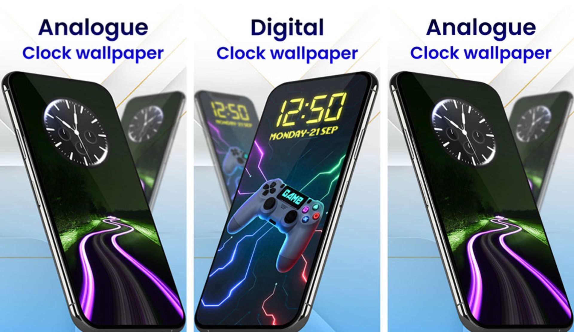 تصاویر اپلیکیشن Clock Wallpaper