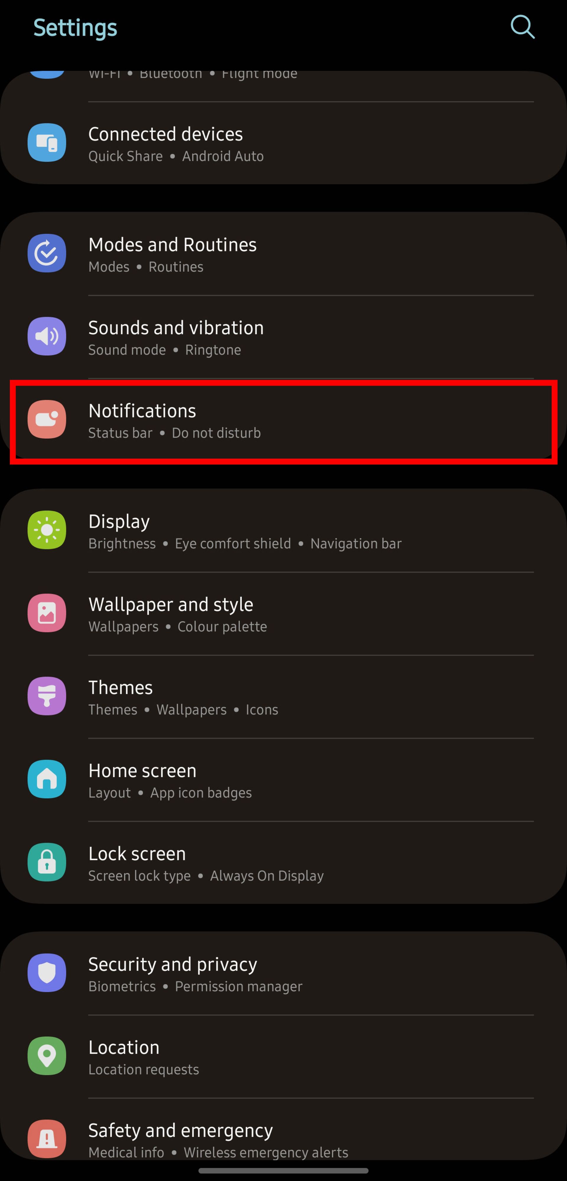 غیرفعال کردن نمایش نوتیفیکیشن‌ها روی صفحه قفل مرحله اول