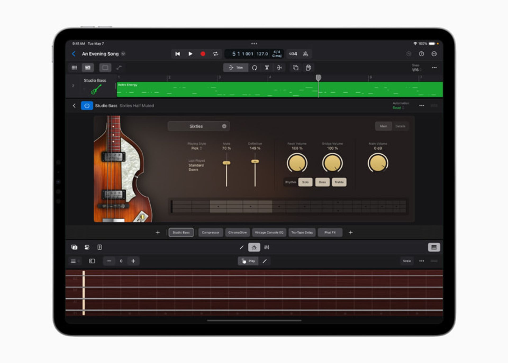 تنظیم آهنگ با نسخه‌ی جدید Logic Pro 2 و ساز گیتار