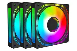 فن کیس لاجی کی F324 بسته 3 عددی رنگ مشکی