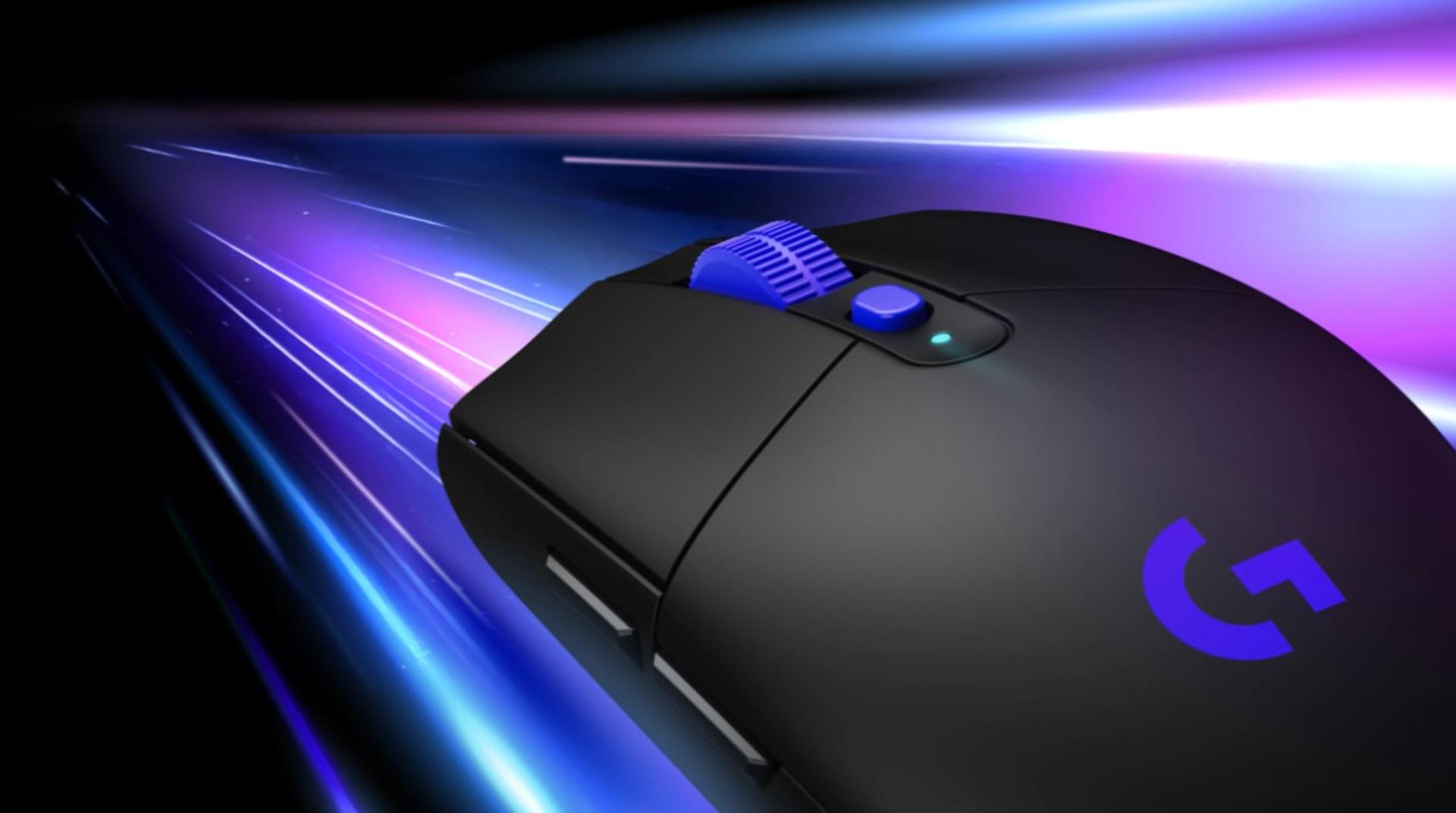 نمای بالایی ماوس بی‌سیم لاجیتک G304X در سرعت نور