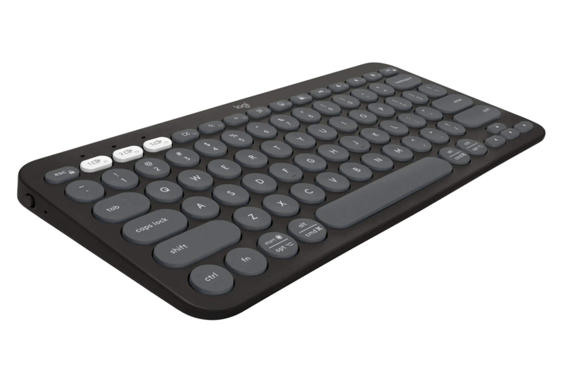نمای کنار کیبورد لاجیتک Pebble Keys 2 K380s