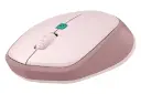 نمای جلوی رنگ صورتی ماوس لاجیتک Logitech VOICE M380