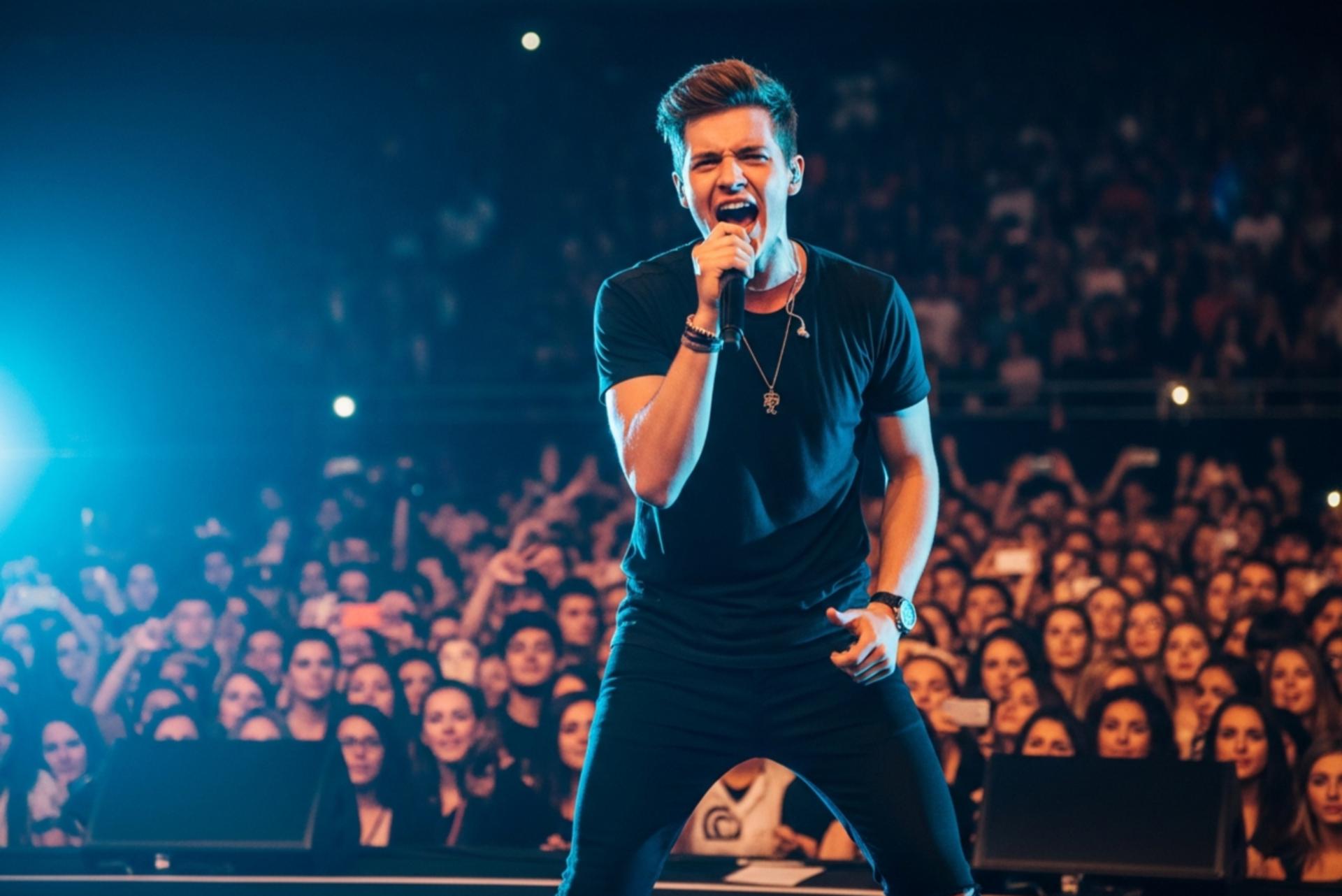 خواننده مشهور تنها و خسته در پشت صحنه