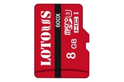 کارت حافظه لوتوس microSDXC با ظرفیت 8 گیگابایت مدل 600X V30 کلاس 10
