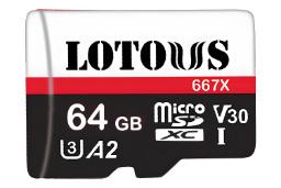 کارت حافظه لوتوس Lotous 667X microSDXC Class 10 UHS-I U3 64GB