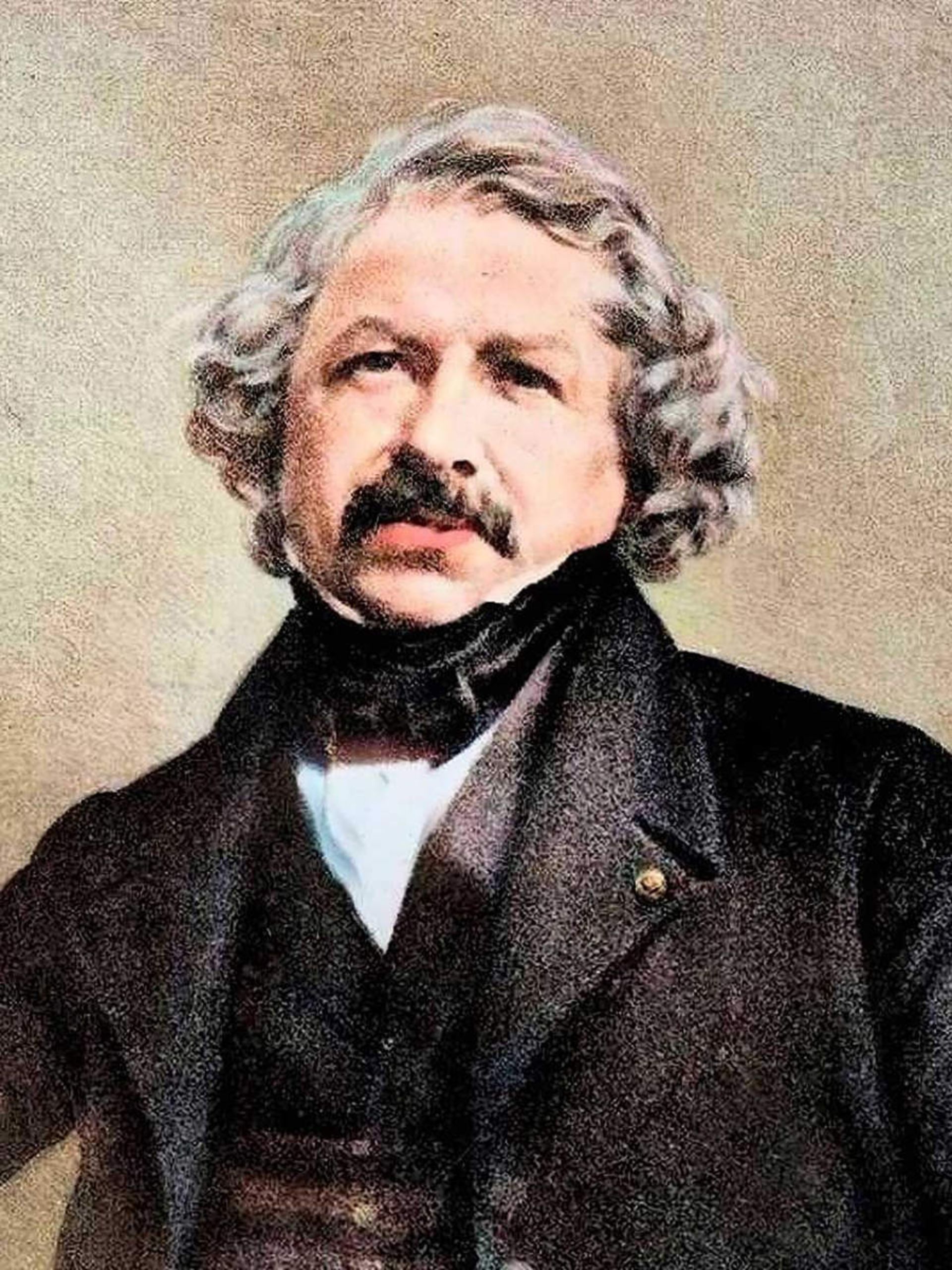 پرتره سیاه سفید از لویی ژاک مانده داگر، سنگ نگار.