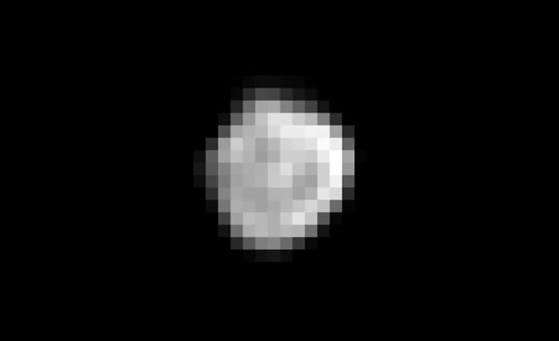 Nix, Pluto's moon, from the perspective of New Horizons