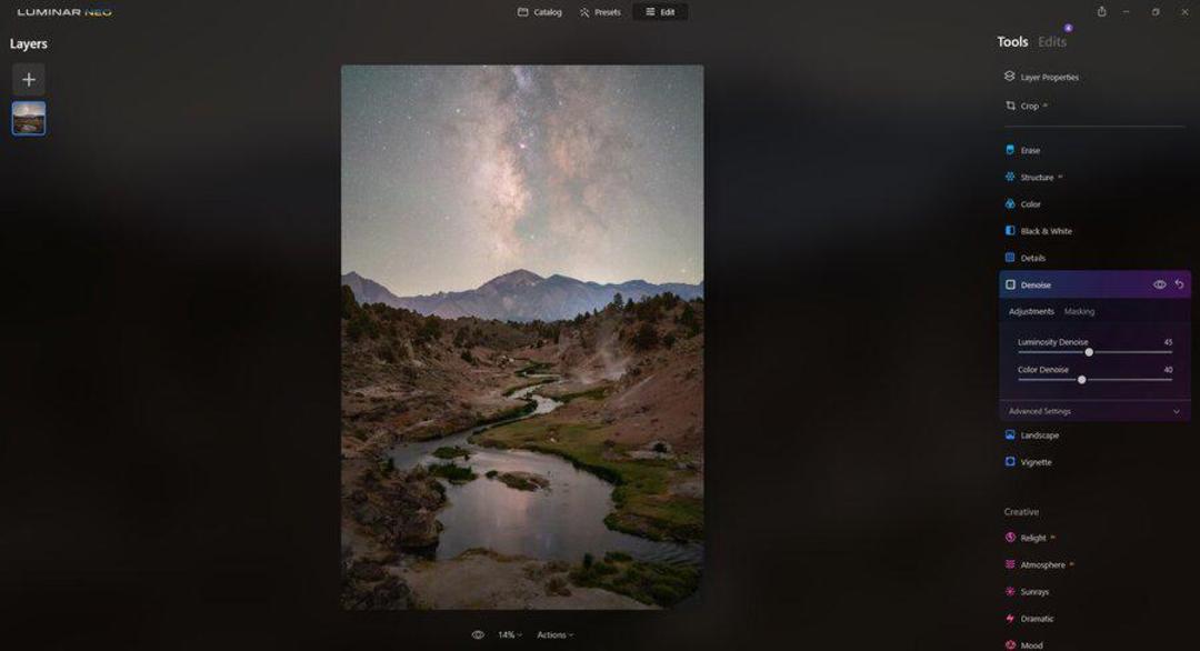 برنامه حذف نویز LUMINAR NEO