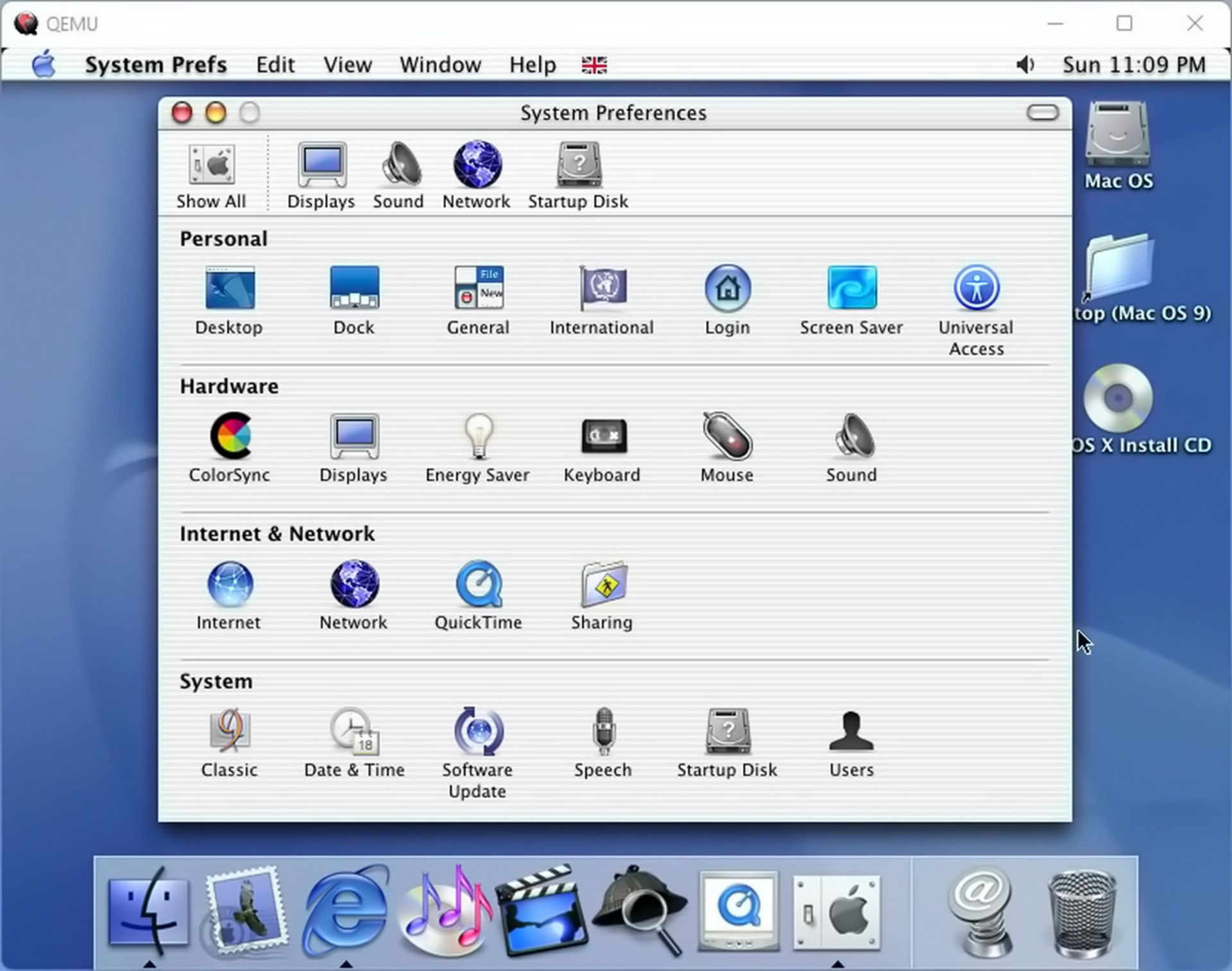 نمای دسکتاپ Mac OS X 10.1 پوما