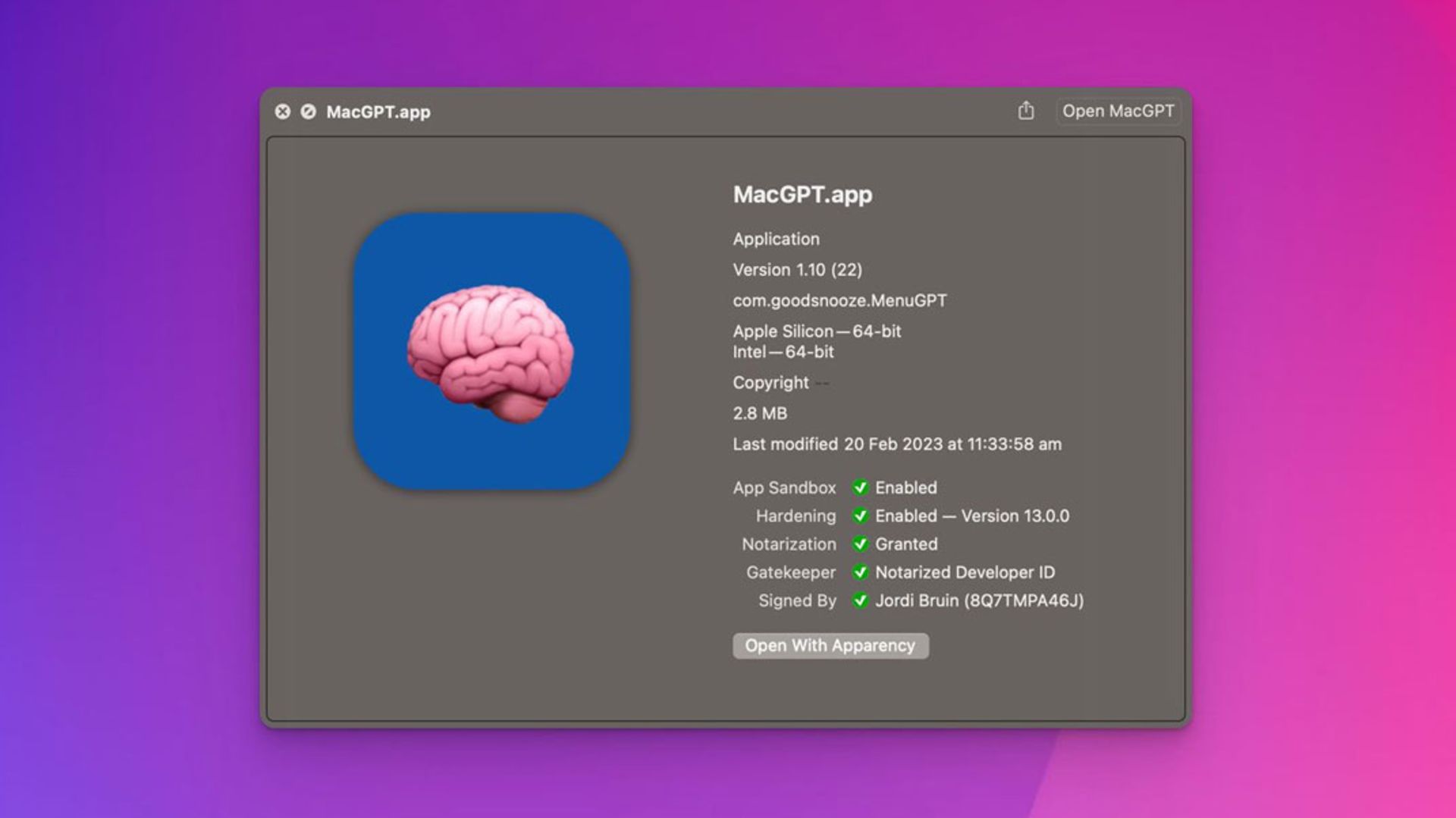 اپلیکیشن MacGPT