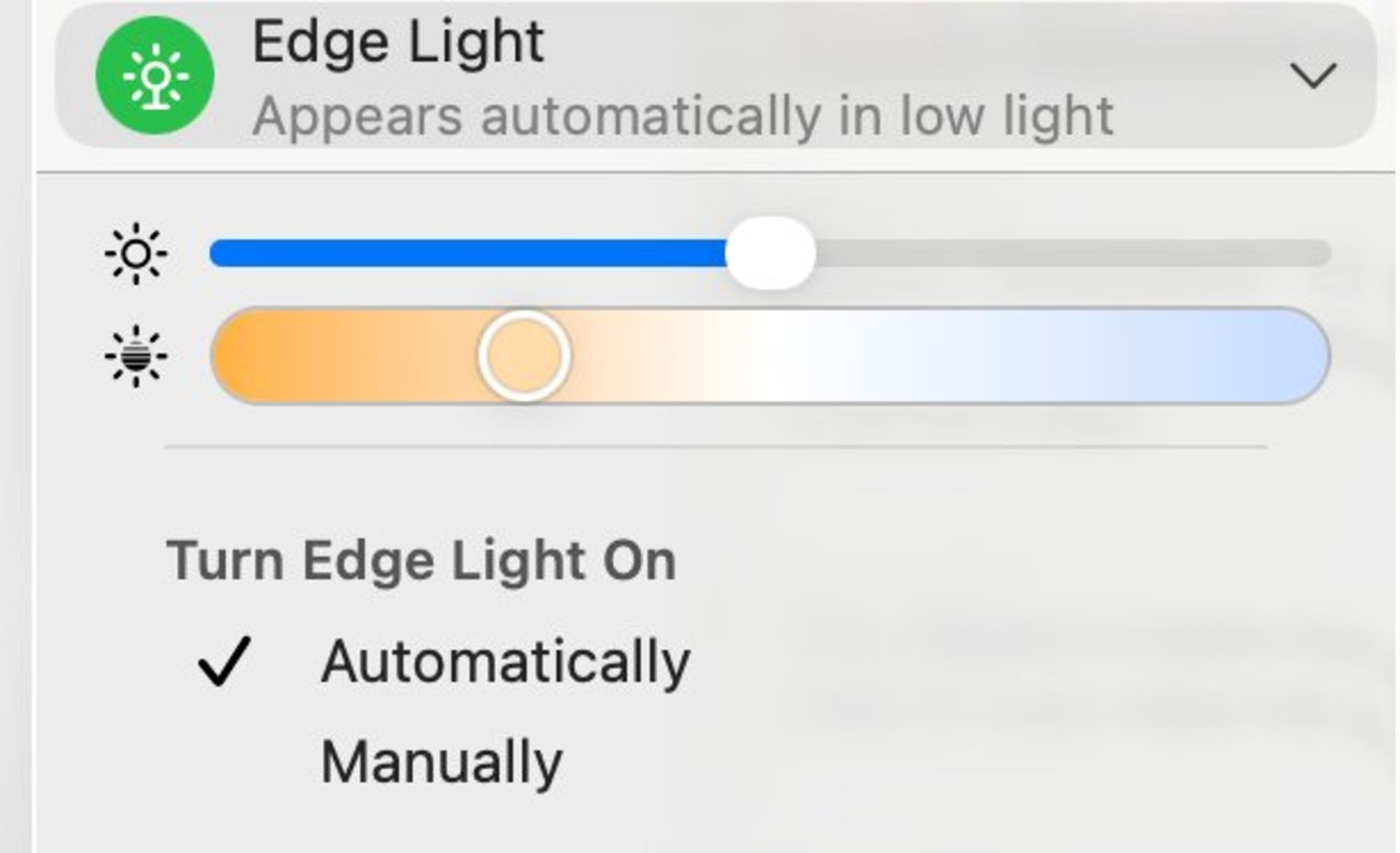 قابلیت Edge Light در MacOS