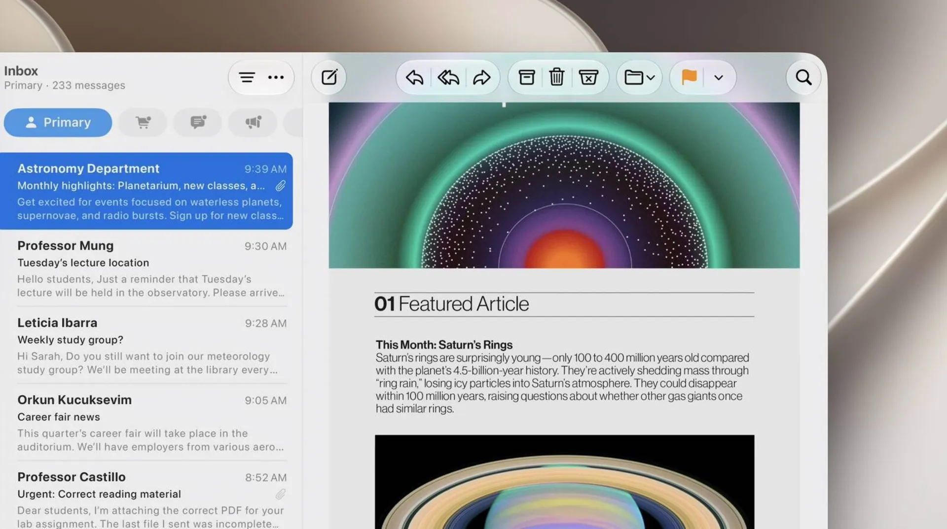 نوار ابزار macOS 27