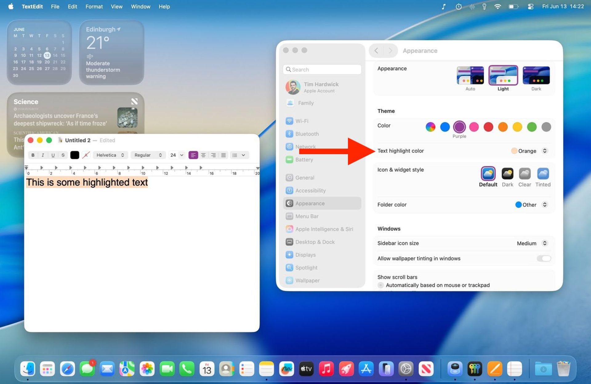 سیستم تم جدید در macOS Tahoe