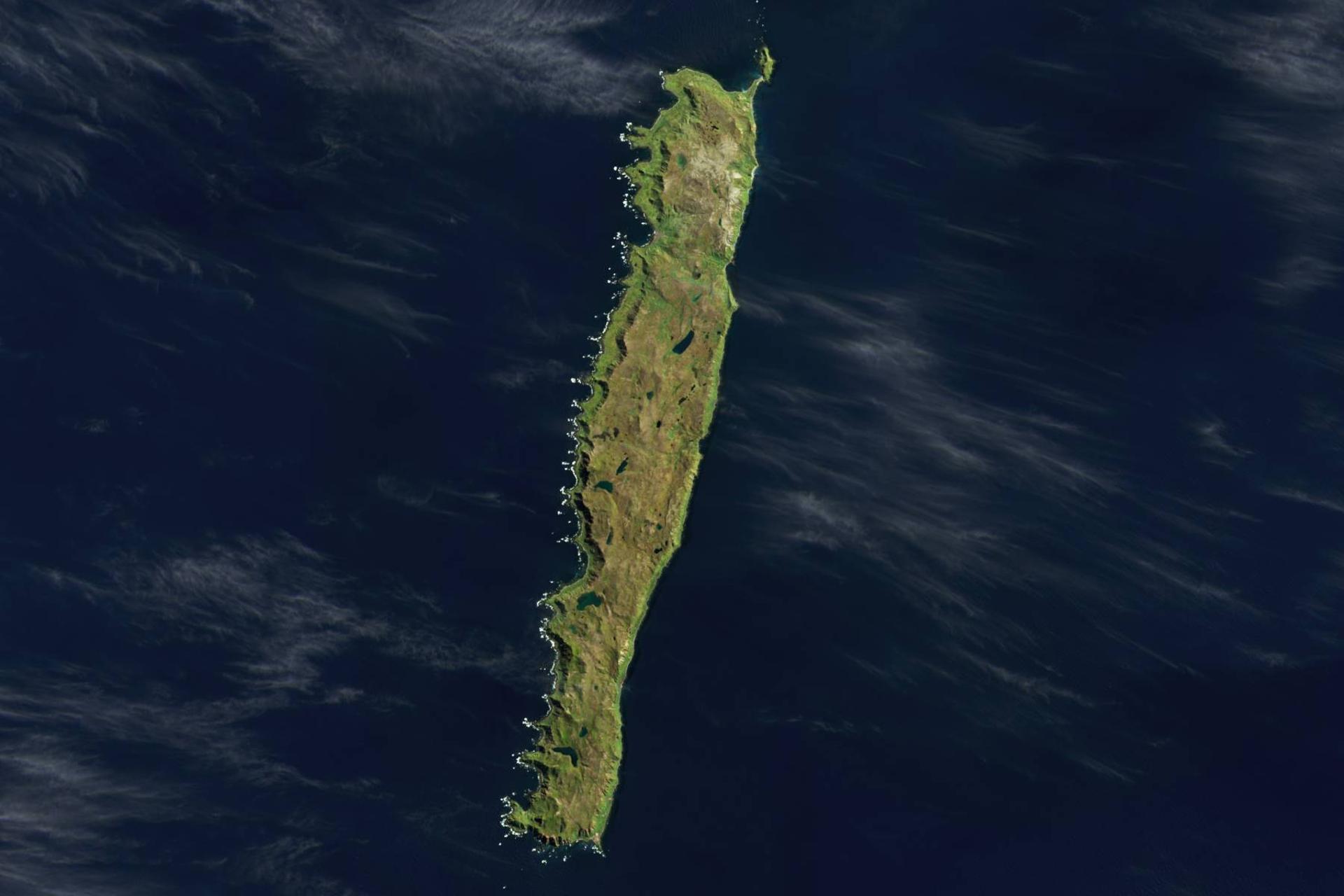 تصویر هوایی جزیره مک‌کواری