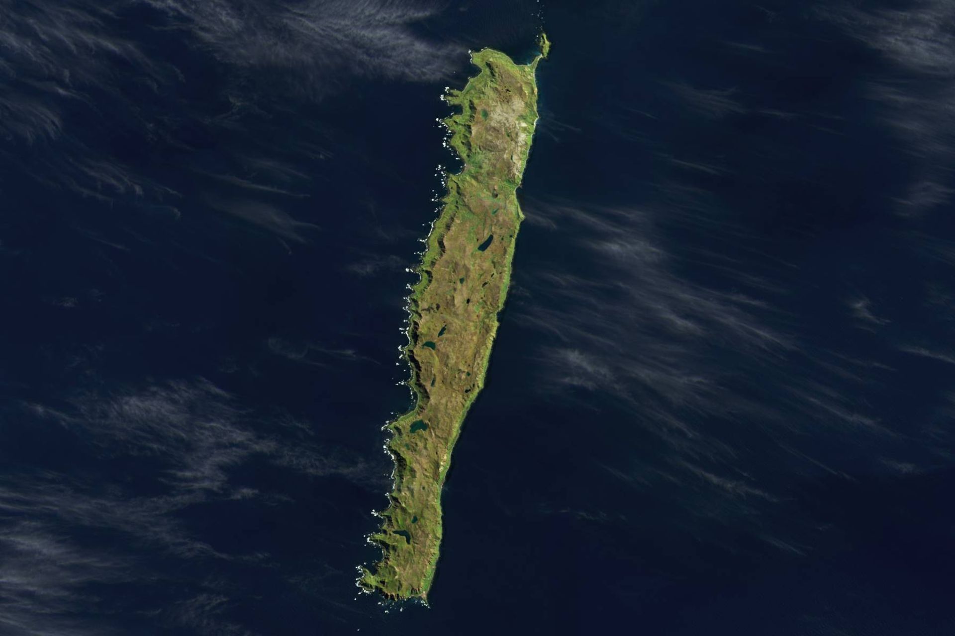 تصویر هوایی جزیره مک‌کواری