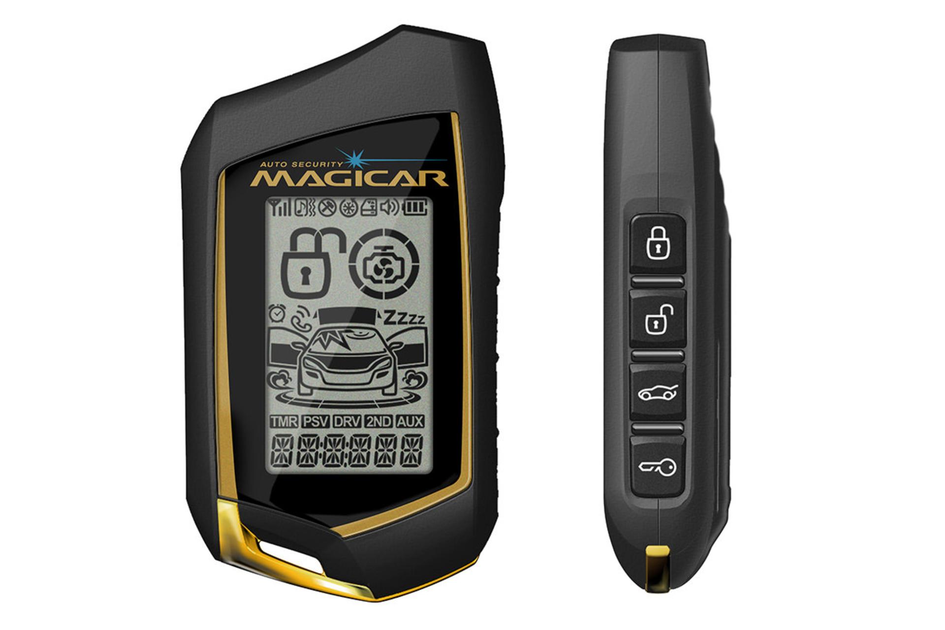 دزدگیر خودرو ماجیکار Magicar i127AS نمای جلو ریموت اصلی و یدک