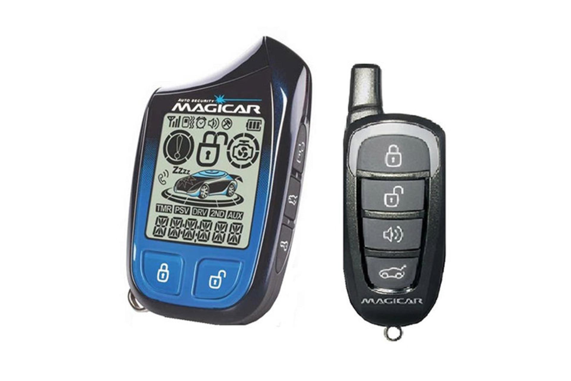 دزدگیر خودرو ماجیکار Magicar i130AS نمای جلو ریموت اصلی و یدک