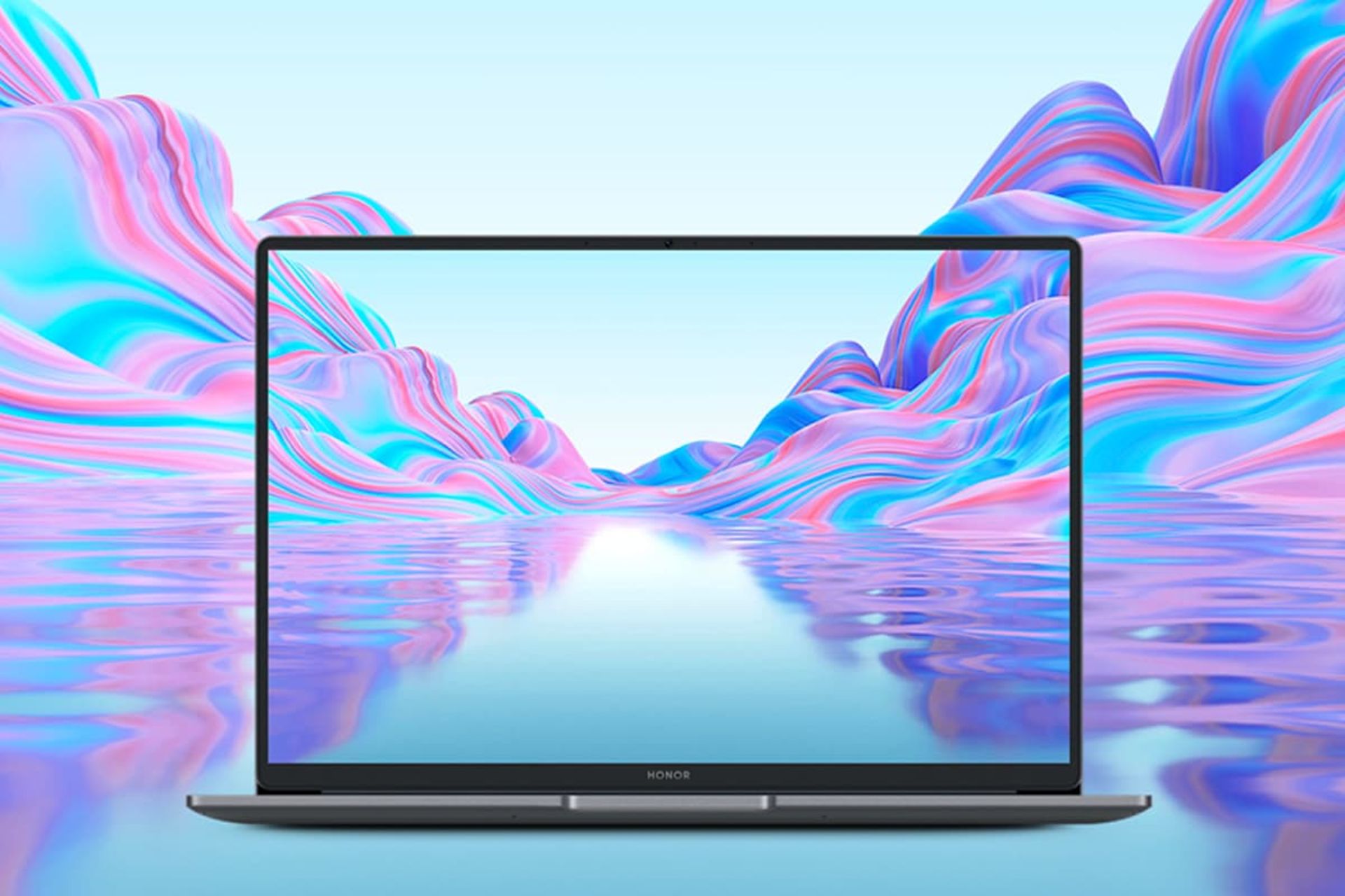 لپ تاپ MagicBook Z3 14 از نمای جلو نمایشگر