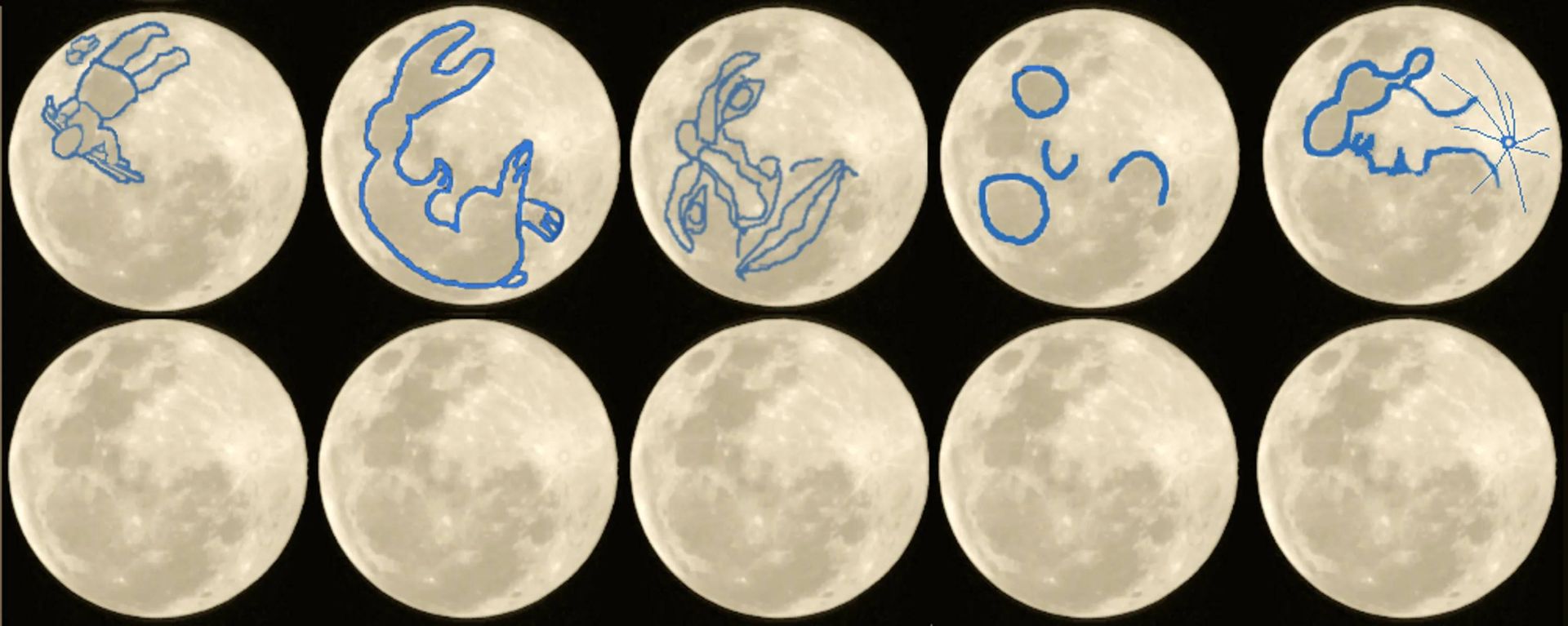 اشکال مختلف پاریدولیا در ماه