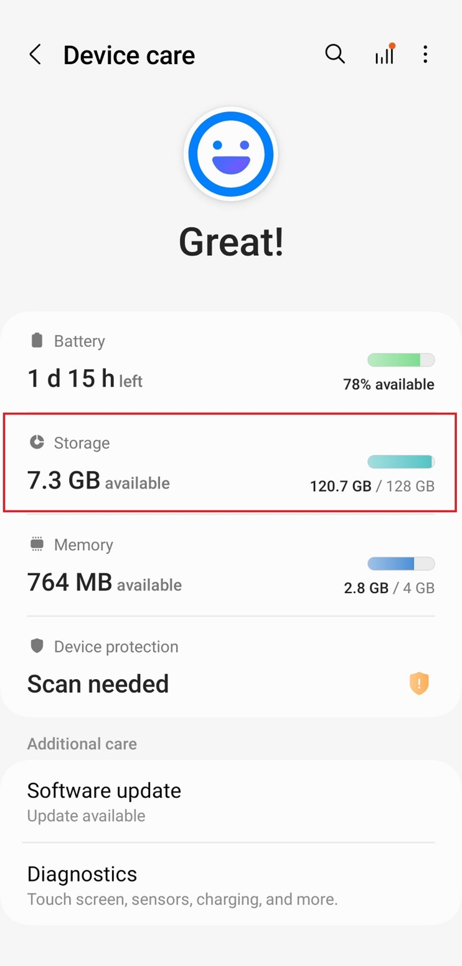 مشاهده برنامه‌ها در بخش storage اندروید