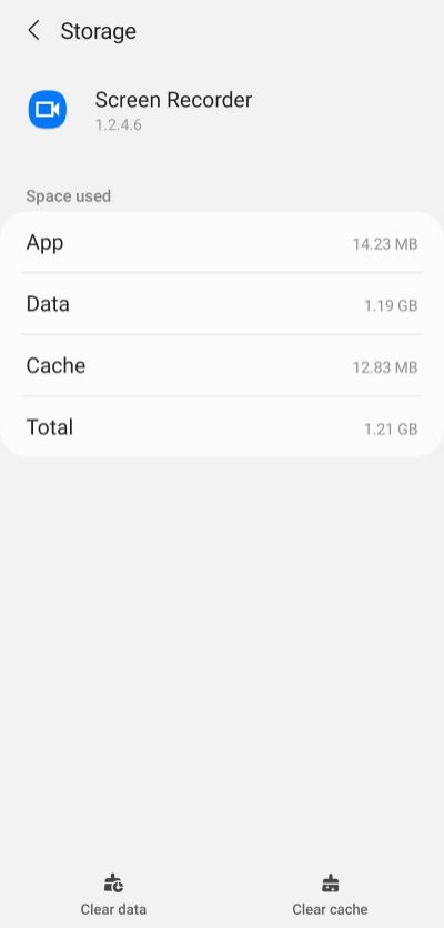 Clear cache and data of apps on Android
