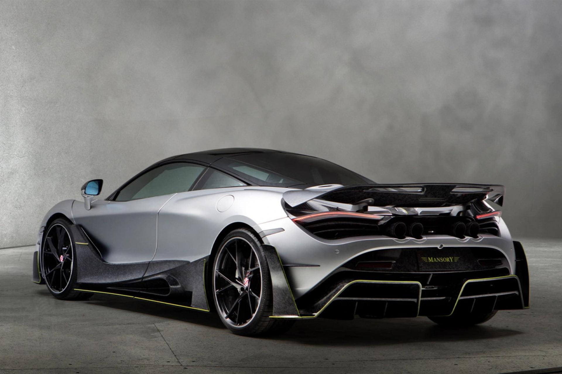  نمای پشت خودروی مک لارن McLaren 720S منصوری